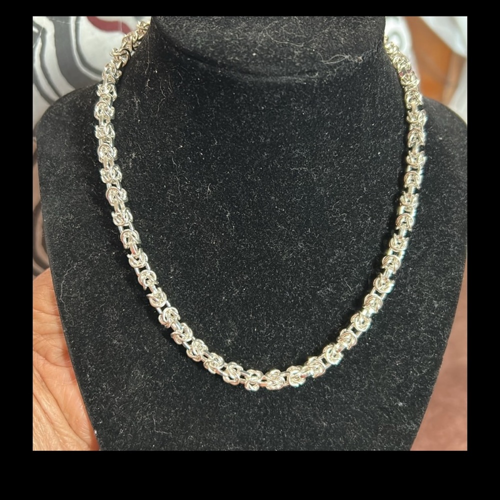 Sterling Silver Byzantine Necklace